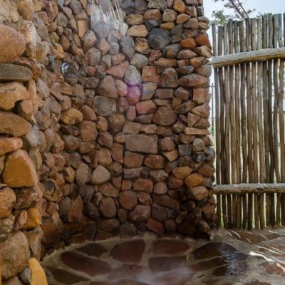 Ndaka safari lodge outdoor shower